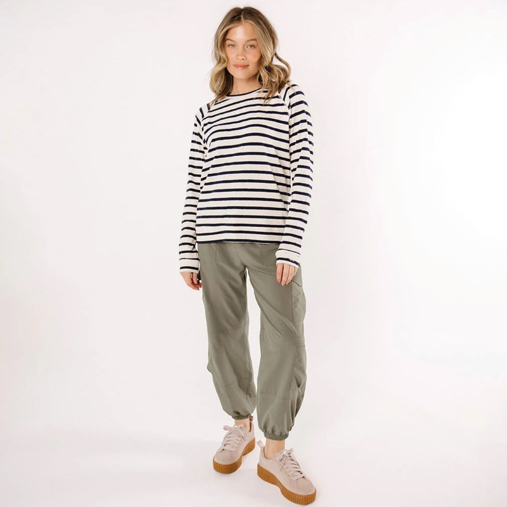 Coastal Comfort Women’s Lyocell Cargo Jogger Pants Mulled Basil Green XXL NEW